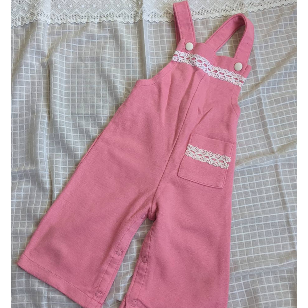 Vintage Carter's Pink Overalls Size 24M